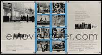 5p024 MANHATTAN int'l 1-stop poster '79 classic image of Woody Allen & Diane Keaton by bridge!