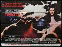 5p032 DRACULA subway poster '79 Laurence Olivier, Bram Stoker, vampire Frank Langella & sexy girl!