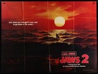 5p035 JAWS 2 subway poster '78 just when you thought it was safe to go back in the water!