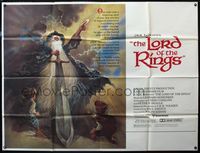 5p037 LORD OF THE RINGS subway poster '78 J.R.R. Tolkien classic, Bakshi, Tom Jung fantasy art!