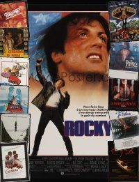 5r026 LOT OF 12 FRENCH POSTERS lot '68 - '94 Rocky V, Omen 4, Deadly Trap, Four Friends + more!