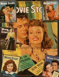 5r034 LOT OF 6 MOVIE STORY MAGAZINES lot '48 - '49 Rita Hayworth, Ava Gardner, Betty Grable + more!