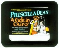 5r040 CAFE IN CAIRO glass slide '24 Robert Ellis looks at sexy harem girl Priscilla Dean!