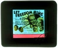 5r047 LET FREEDOM RING glass slide '39 smiling Nelson Eddy & pretty Virginia Bruce!
