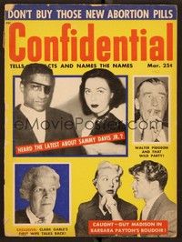 5r181 CONFIDENTIAL magazine March 1956 Guy Madison caught in Barbara Payton's boudoir!