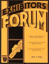 5r082 EXHIBITORS FORUM exhibitor magazine November 3, 1931 confession in theater stink-bombings!