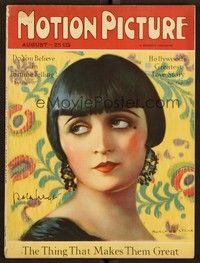 5r112 MOTION PICTURE magazine August 1926 great portrait of Pola Negri by Marland Stone!