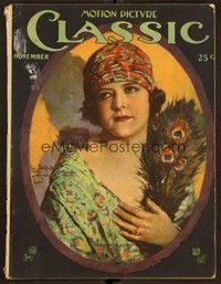 5r103 MOTION PICTURE CLASSIC magazine November 1919 Dorothy Green w/peacock feather by Leo Sielke!