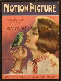 5r111 MOTION PICTURE magazine July 1926 Eleanor Boardman with parakeet by Marland Stone!