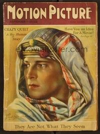 5r113 MOTION PICTURE magazine September 1926 cool portrait of Rudolph Valentino by Emil Flohri!