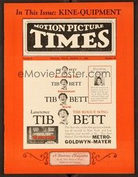 5r078 MOTION PICTURE TIMES exhibitor magazine March 11, 1930 Lawrence Tibbett is electrifying!