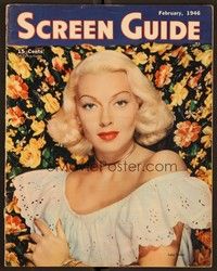 5r147 SCREEN GUIDE magazine February 1946 portrait of sexy Lana Turner by Eric Carpenter!