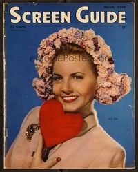 5r148 SCREEN GUIDE magazine March 1946 portrait of Janet Blair from Tars & Spars by Coburn!