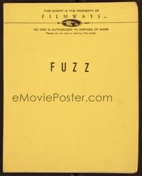 5r222 FUZZ revised draft script '72 screenplay by Evan Hunter from his own novel!