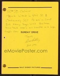 5r259 SUNDAY DRIVE revised draft TV script August 21, 1986, screenplay by Larry Brand!