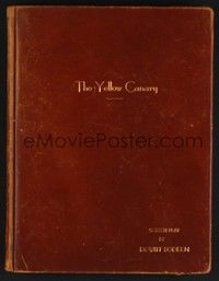 5r265 YELLOW CANARY hardcover script '42 signed personal copy of screenwriter DeWitt Bodeen!