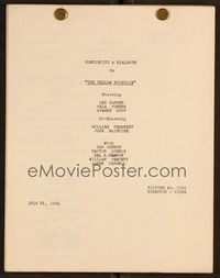 5r266 YELLOW MOUNTAIN continuity and dialogue script July 21, 1954 screenplay by Zuckerman & Hughes