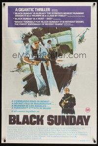 5s165 BLACK SUNDAY Aust 1sh '77 Frankenheimer, Goodyear Blimp zeppelin disaster at the Super Bowl!