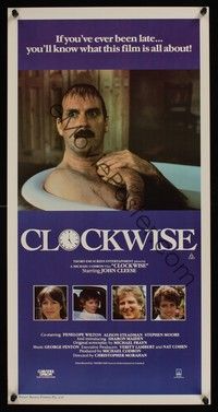 5s188 CLOCKWISE Aust daybill '86 great image of wacky John Cleese in bathtub!