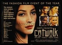 5s211 CATWALK Aust mini poster '96 Christy Turlington, Claudia Schiffer, Kate Moss, Naomi Campbell