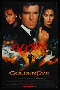 5s213 GOLDENEYE advance DS Aust mini poster '95 Pierce Brosnan as secret agent James Bond 007!