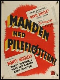 5s699 PIED PIPER Danish '47 Irving Pichel, Monty Woolley saves children from Nazis!
