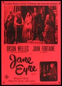 5s551 JANE EYRE French 23x32 R70s Orson Welles as Edward Rochester, Joan Fontaine as Jane!