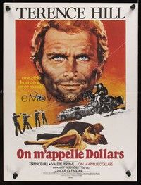 5s571 MR BILLION French 23x32 '77 close-up artwork of Terence Hill, Valerie Perrine!