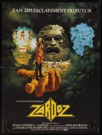 5s609 ZARDOZ French 23x32 '74 art of Sean Connery, who has seen the future and it doesn't work!