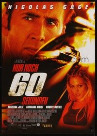 5s302 GONE IN 60 SECONDS German '00 great image of car thieves Nicolas Cage & Angelina Jolie!