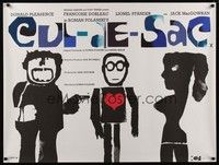 5t151 CUL-DE-SAC British quad '66 Roman Polanski, Donald Pleasance, Jan Lenica artwork!