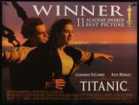 5t179 TITANIC DS British quad '97 Leonardo DiCaprio, Kate Winslet, directed by James Cameron!