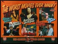 5t183 WORST MOVIES EVER MADE British quad '90s Ed Wood six-bill, great images!