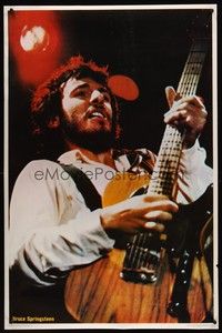 5t130 BRUCE SPRINGSTEEN English commercial poster '75 great image of the Boss performing on stage