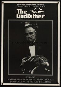 5t132 GODFATHER English commercial poster '72 Marlon Brando in Francis Ford Coppola crime classic!