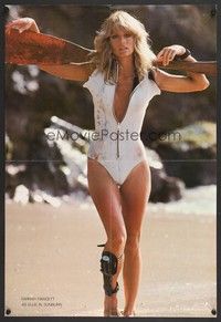 5t606 SUNBURN commercial poster '79 great image of sexy Farrah Fawcett in swimsuit!