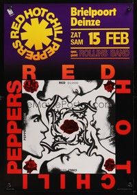 5t093 RED HOT CHILI PEPPERS: BLOOD SUGAR SEX MAGIK Belgian concert poster '91 Anthony Kiedis, Flea