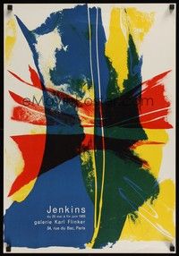 5t124 JENKINS French '65 Paul Jenkins strange colorful artwork!