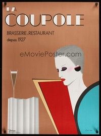 5t125 LA COUPOLE signed French '80 by artist Razzia, cool art deco artwork!