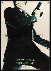 5t651 MATRIX RELOADED teaser Japanese 29x41 '03 cool image of Hugo Weaving as Agent Smith!
