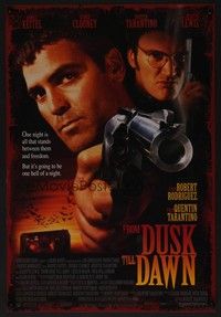 5t335 FROM DUSK TILL DAWN mini poster '95 image of George Clooney & Quentin Tarantino, vampires!
