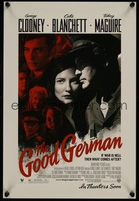 5t343 GOOD GERMAN advance mini poster '06 Steven Soderbergh directed, Clooney & Cate Blanchett!