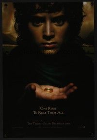 5t380 LORD OF THE RINGS: THE FELLOWSHIP OF THE RING teaser mini poster '01 J.R.R. Tolkien, Frodo!