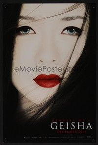 5t390 MEMOIRS OF A GEISHA teaser mini poster '05 Rob Marshall, great close up of pretty Ziyi Zhang!
