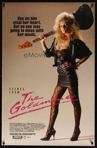 5t226 SCENES FROM THE GOLDMINE video 1sh '87 sexy image of woman with guitar!