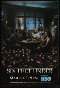 5t228 SIX FEET UNDER TV 1sh '03 Peter Krause, Michael C. Hall, Lauren Ambrose!
