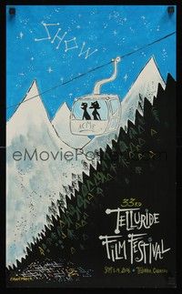 5t453 33RD TELLURIDE FILM FESTIVAL special 14x24 '06 cool artwork of cable car!