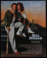 5t277 BULL DURHAM special poster '88 baseball player Kevin Costner & sexy Susan Sarandon!