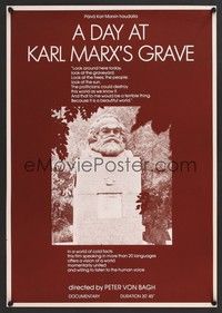 5t295 DAY AT KARL MARX'S GRAVE special 17x24 '83 Peter von Bagh, cool image of Marx's headstone!