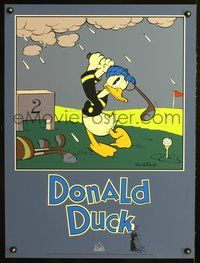 5t481 DONALD DUCK GOLFING special 24x32 '88 Donald Duck in the rain!